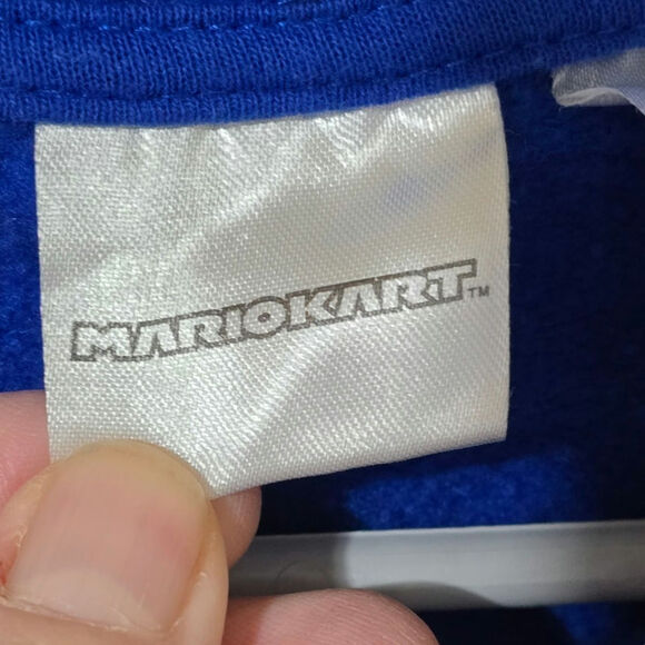 Nintendo Mario Brothers Mario Cart Graphic Hoodie Blue Youth 18 Mens Small - Picture 6 of 7